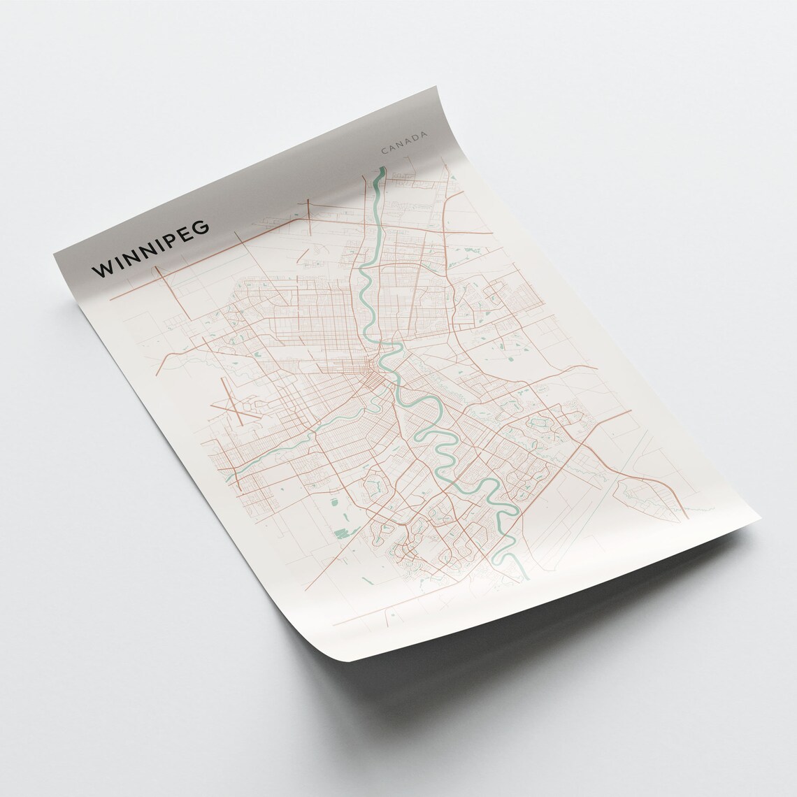 Winnipeg Map Poster, Winnipeg Travel Wall Art - Image 2