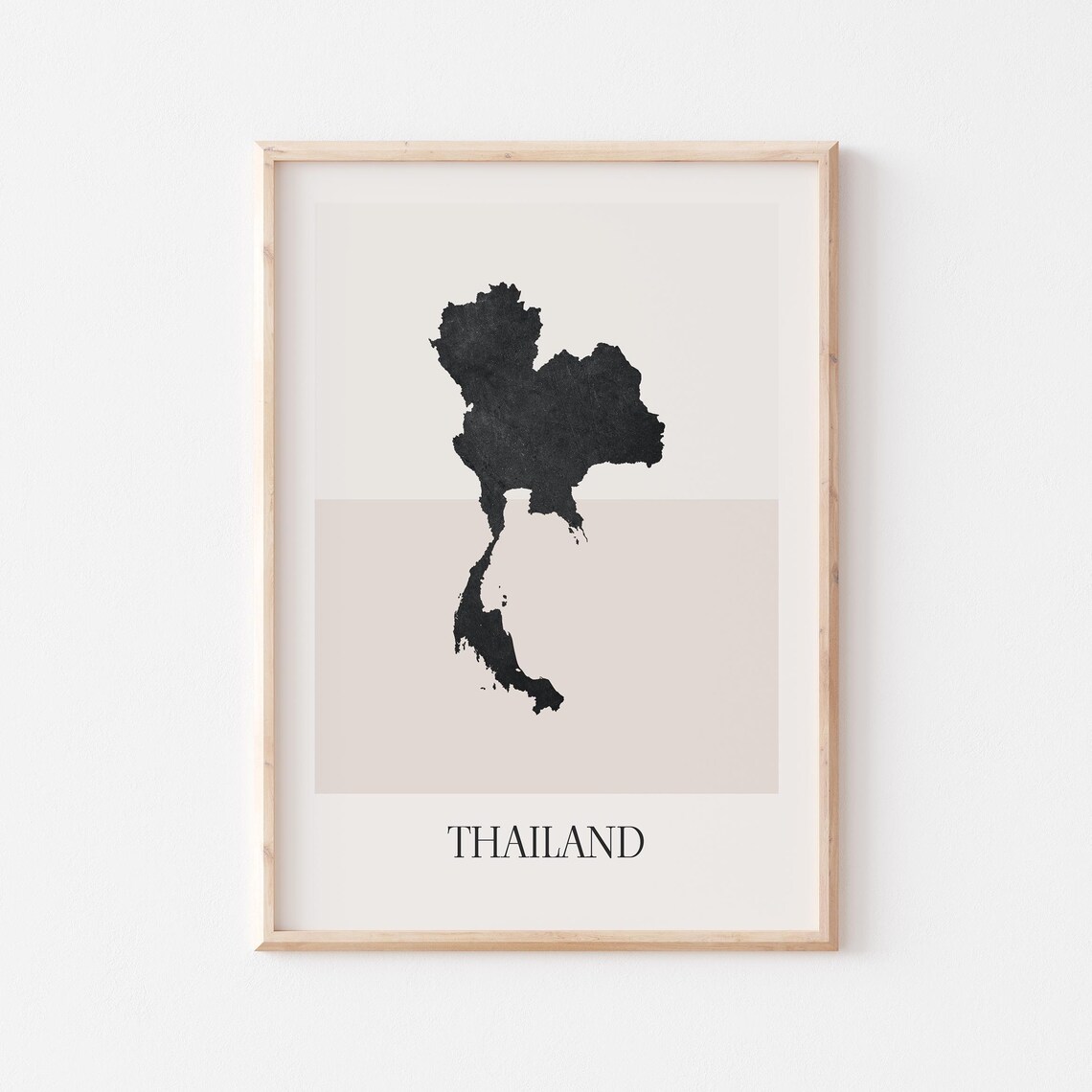 Thailand Map Poster Print Minimalist Boho Wall Art Decor For Home Or Gift