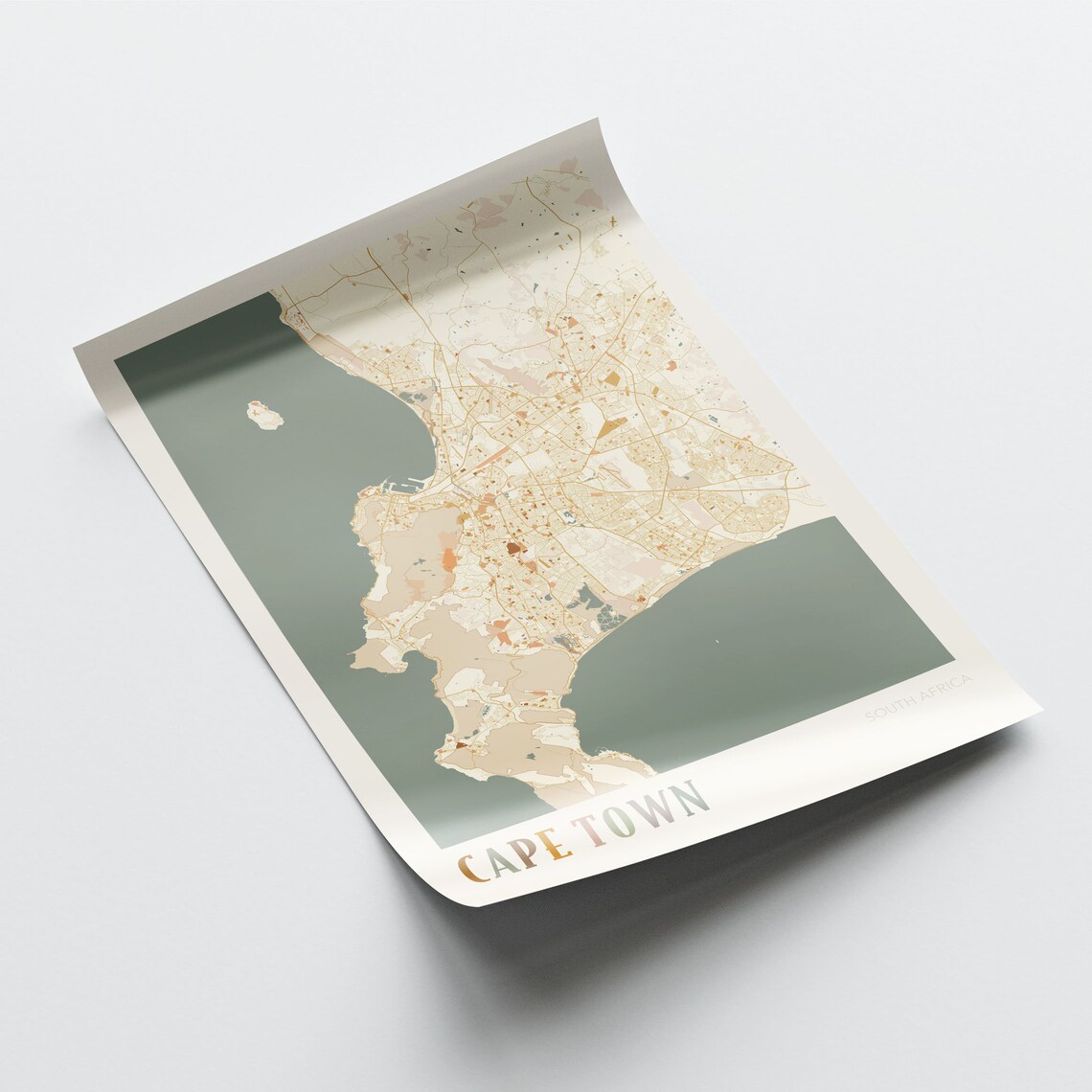 Cape Town Map Poster, Boho Travel Wall Art - Image 2