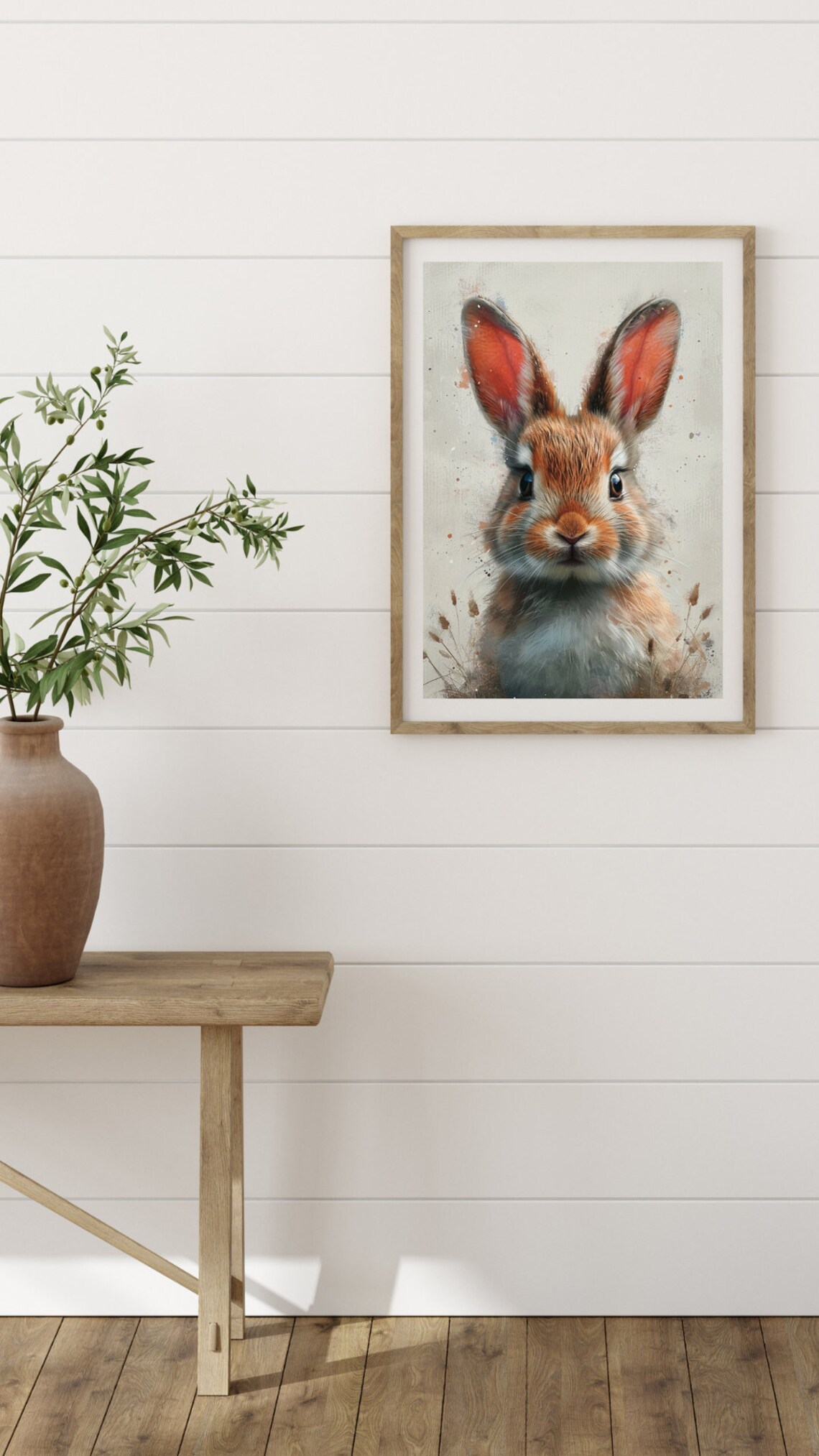 Easter Rabbit 2 Art Print, Easter Bunny Decoration - Image 2
