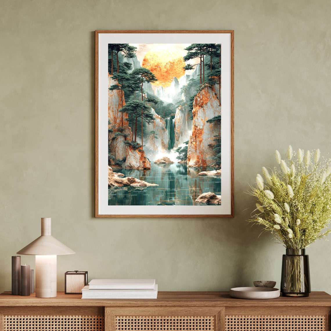 Abstract River Of Jade Wall Art Print - Image 4