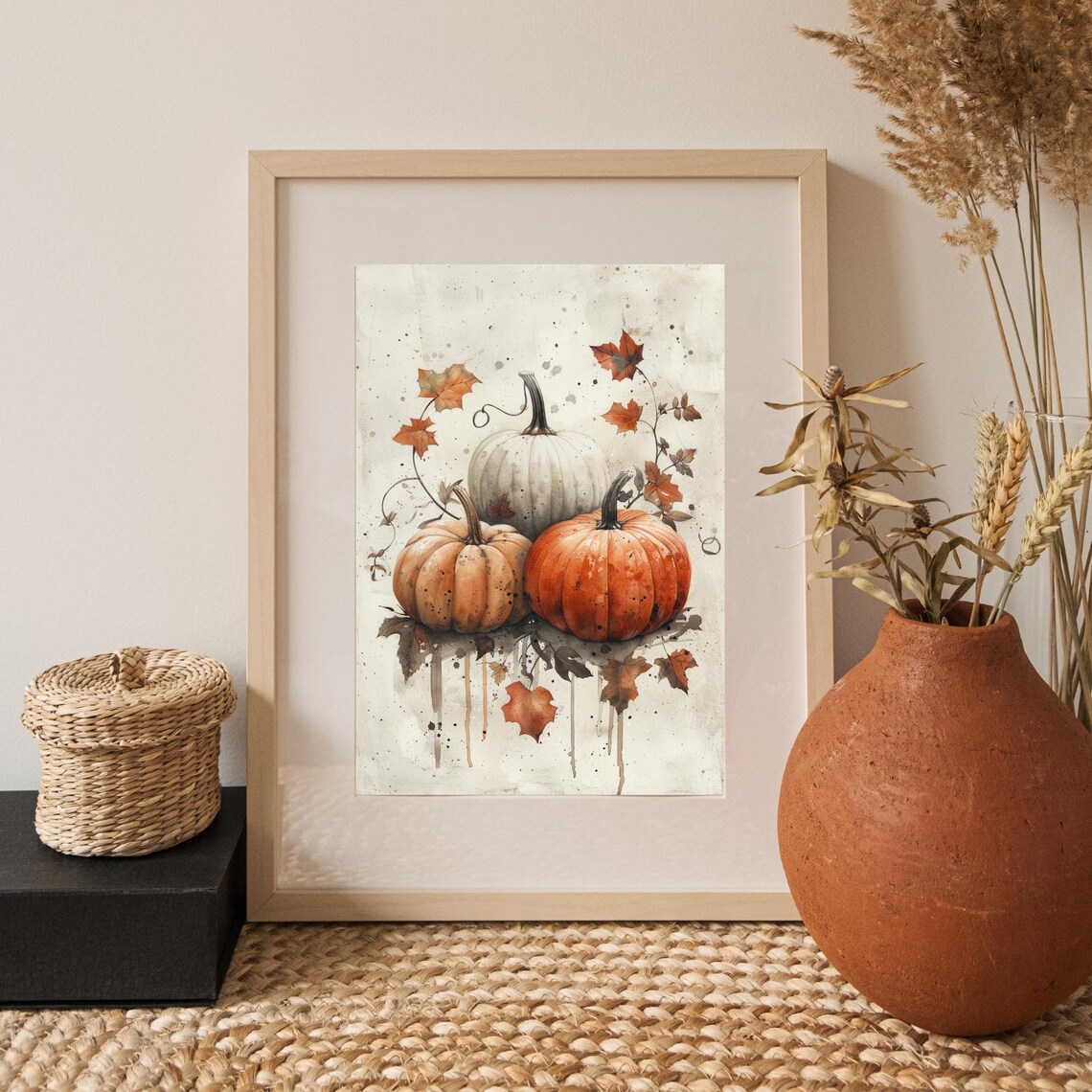 Autumn Pumpkins Poster, Halloween Seasonal Decor - Image 3