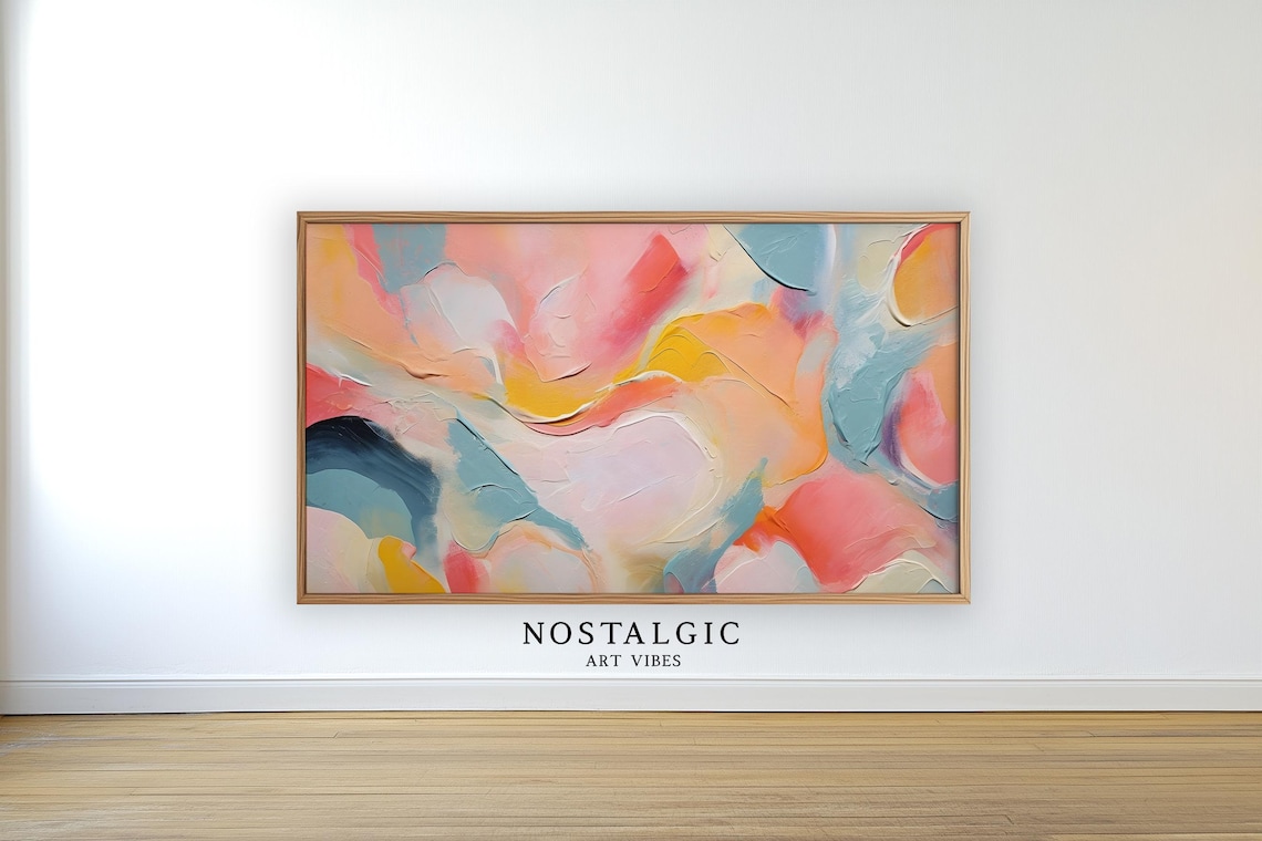 Abstract Pastel Modern Textured Painting