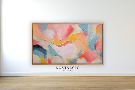 Abstract Pastel Modern Textured Painting