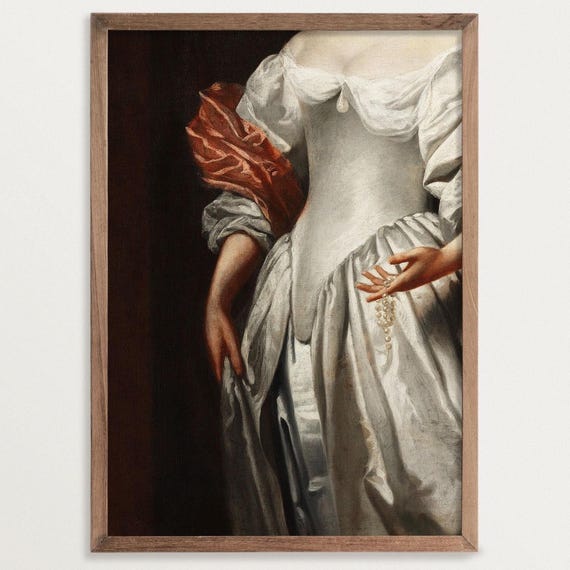 Regency Victorian Portrait Art Print, Moody Style