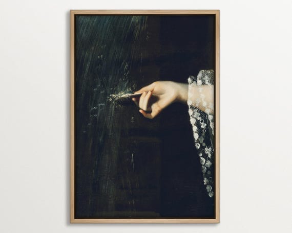 Dark Academia Victorian Art Print, Gothic Room Decor