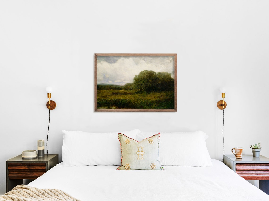 Moody Landscape Painting, Rural Landscape Art Print - Image 2