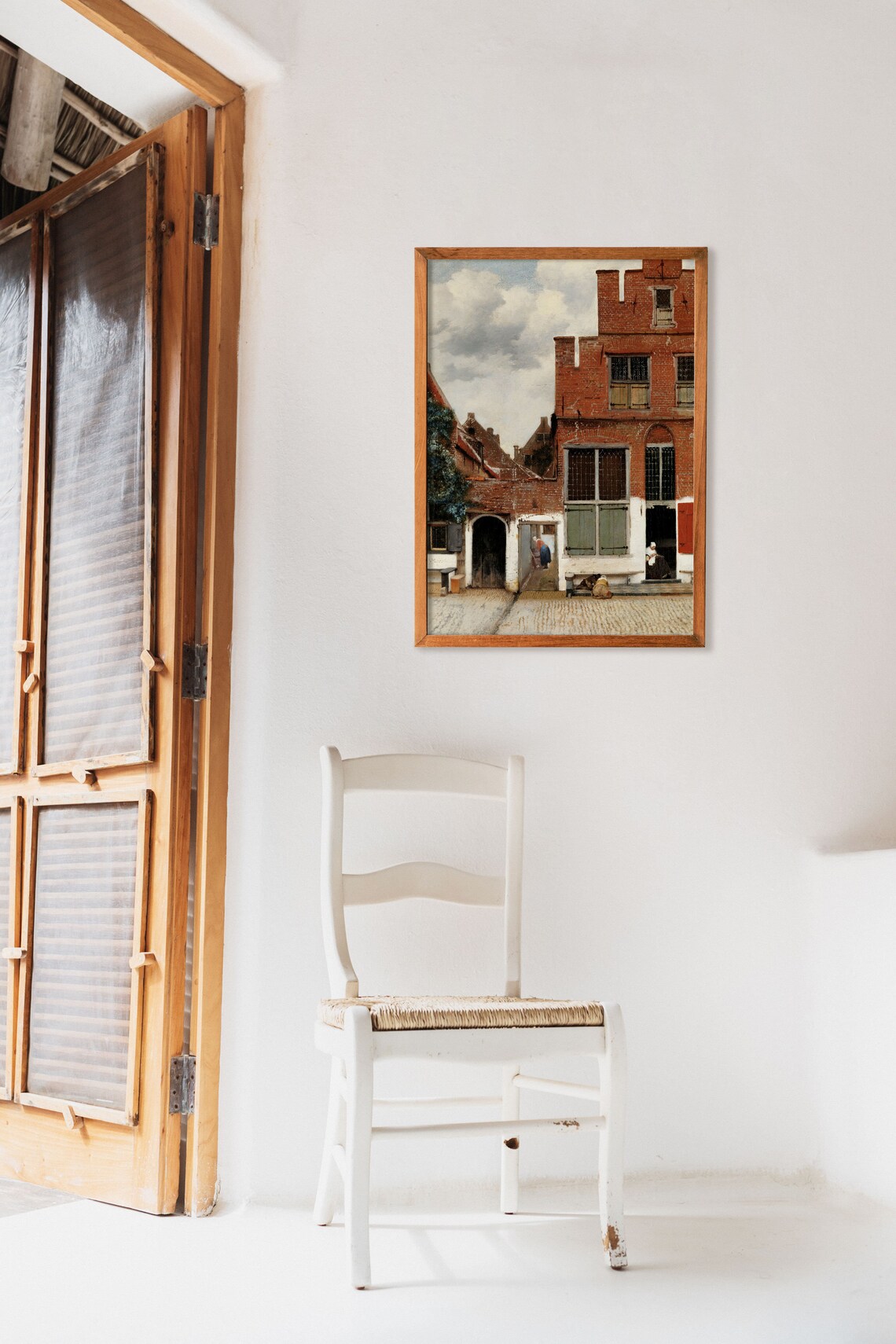 Vermeer-Inspired Delft Street Scene, Vintage Art Print - Image 2