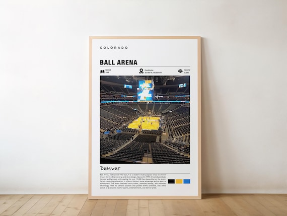 Denver Colorado Ball Arena Basketball Court Sports Venue Poster
