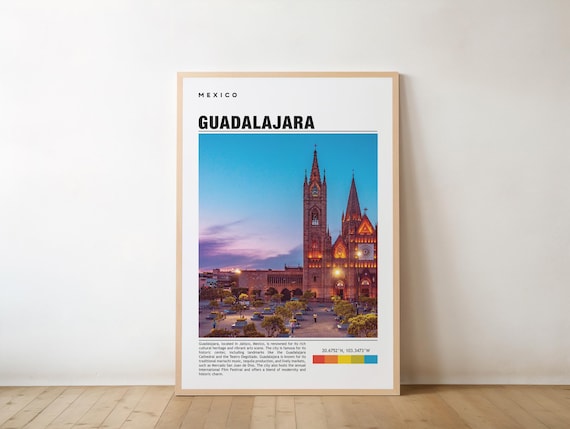 Guadalajara Travel Poster Wall Art Print Photo Decor Mexico City