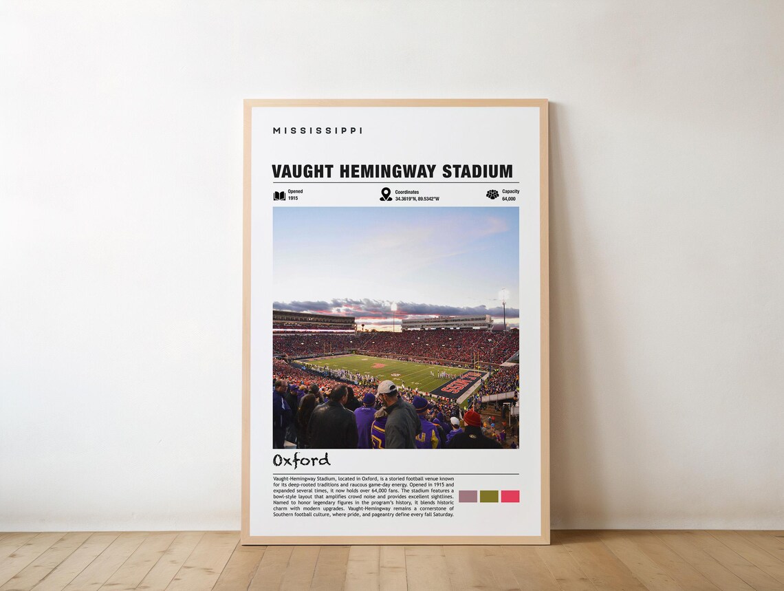 Vaught-Hemingway Stadium Oxford Views Art Print