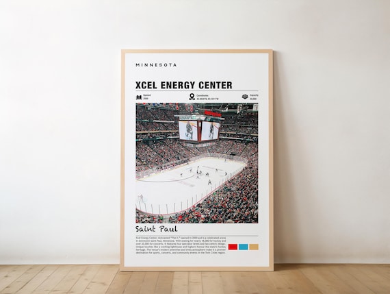 Xcel Energy Center Saint Paul Hockey Arena Editorial Travel Poster