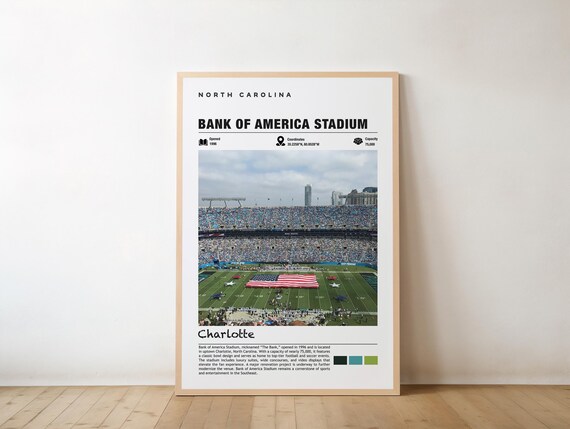 Bank of America Stadium Charlotte Game Day Football Fans Poster