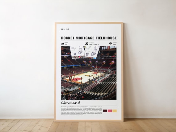 Rocket Mortgage FieldHouse Cleveland Ohio Arena Sports Poster