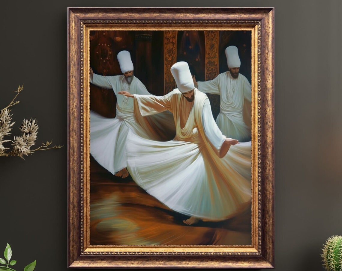 Whirling Dervish Sufi Dance Painting Turkish Middle Eastern Poster - Image 4