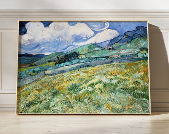 Van Gogh Landscape From Saint Remy Print Modern Wall Art Decor Impressionism Art Poster Housewarming Gallery Gift Original Artwork