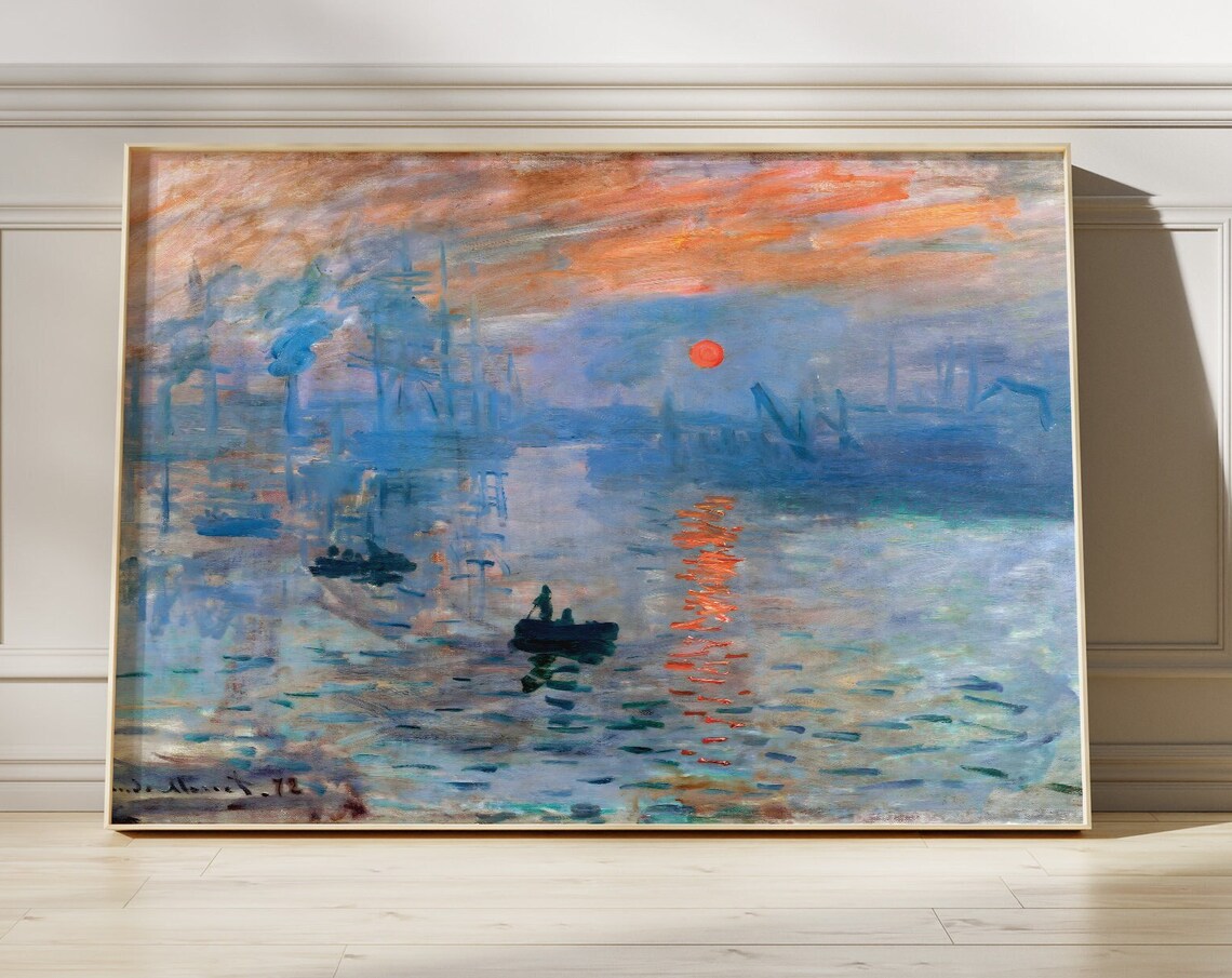 Claude Monet Impression Sunrise, Modern Art Print - Image 4