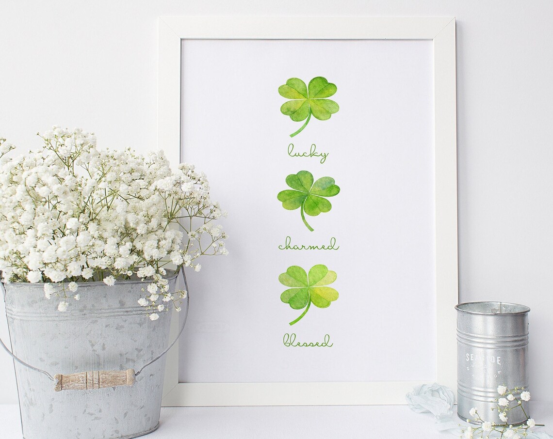 St Patricks Day Four Leaf Clover Art Print