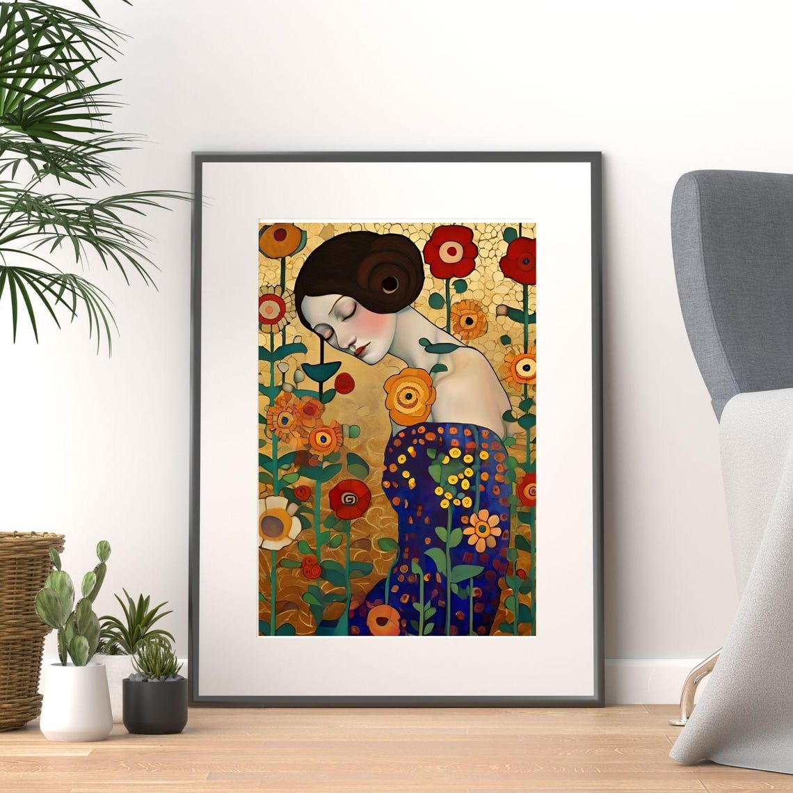 Dreams, Klimt Style Modern Art Print