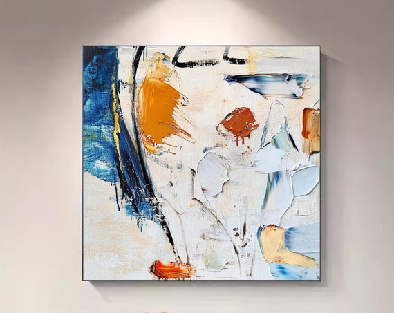 Large Colorful Abstract Painting Contemporar Art Modern Wall Art Custorm Wall Painting Colorful Textured Painting Handmade Gift Home Decor