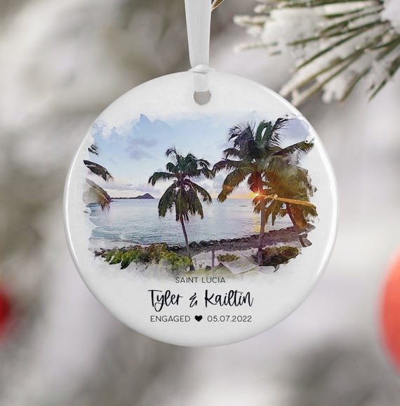 Tyler & Kaitlin Saint Lucia Engaged 05.07.2022 Keepsake Print