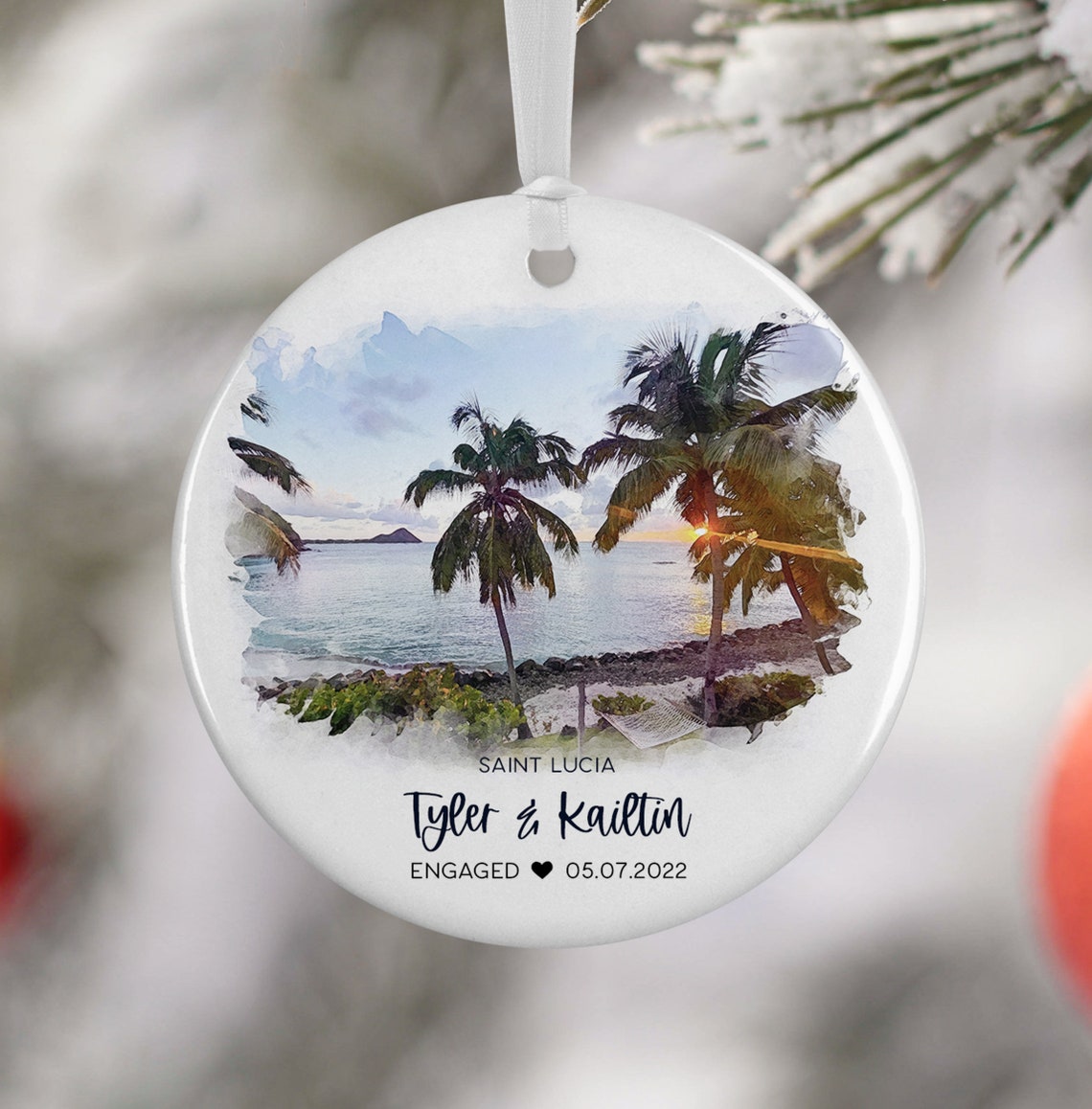 Tyler & Kaitlin Saint Lucia Engaged 05.07.2022 Keepsake Print