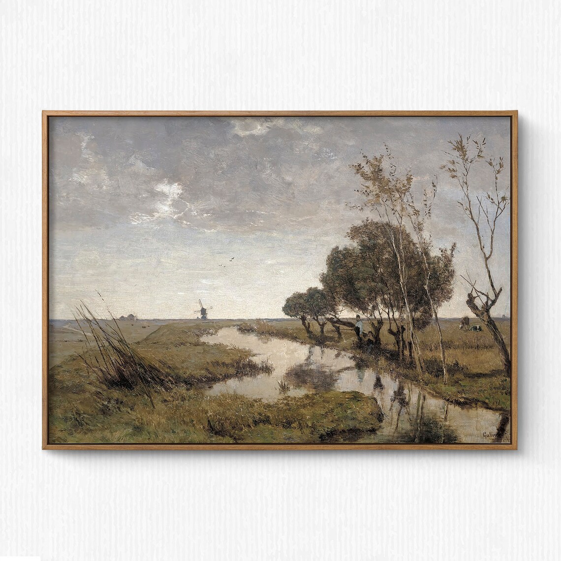 Landscape Oil Painting Meadow Art Print Wall Art Art Prints Landscape Print Landscape Wall Art Vintage Oil Painting Artwork