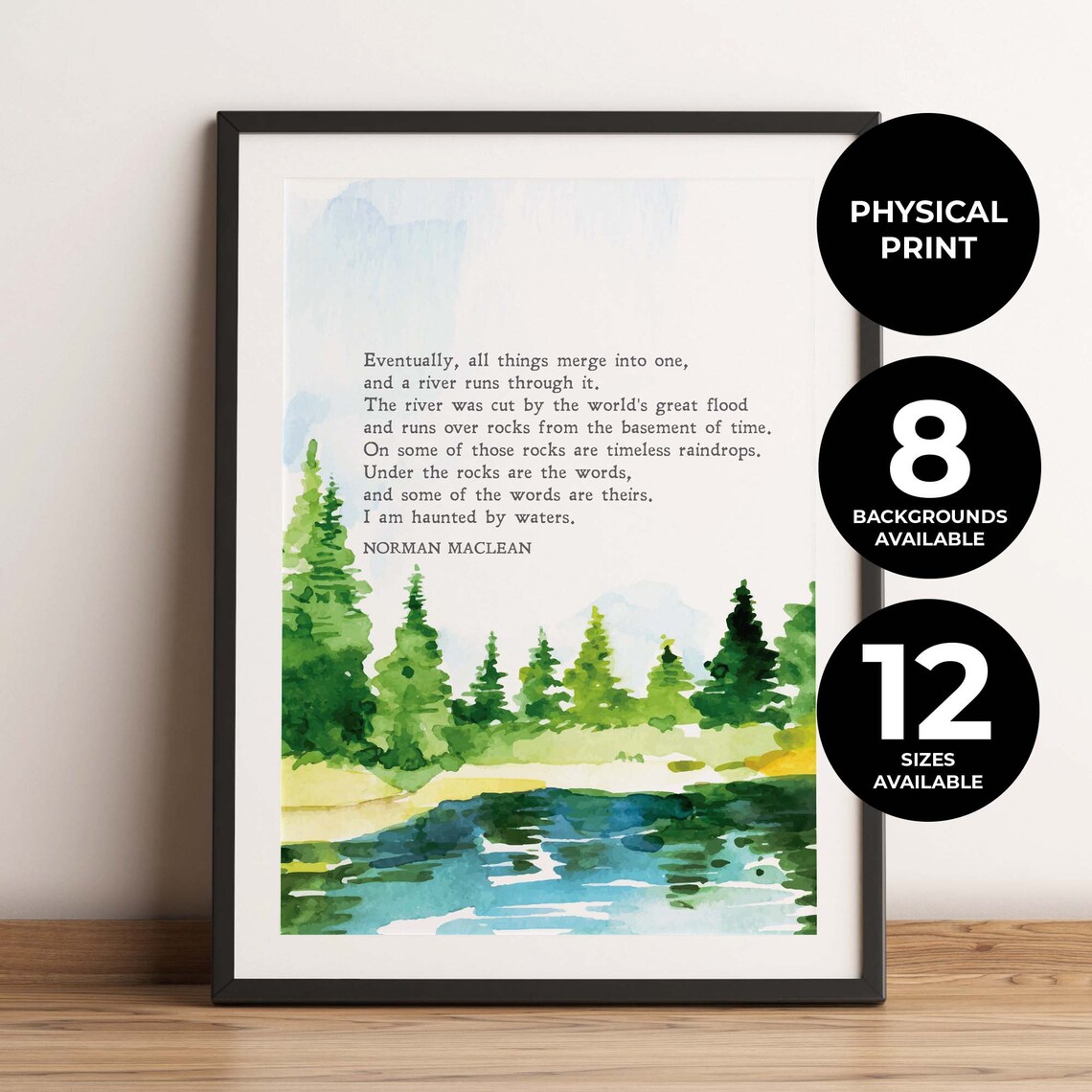 A River Runs Through It, Norman Maclean Art Print