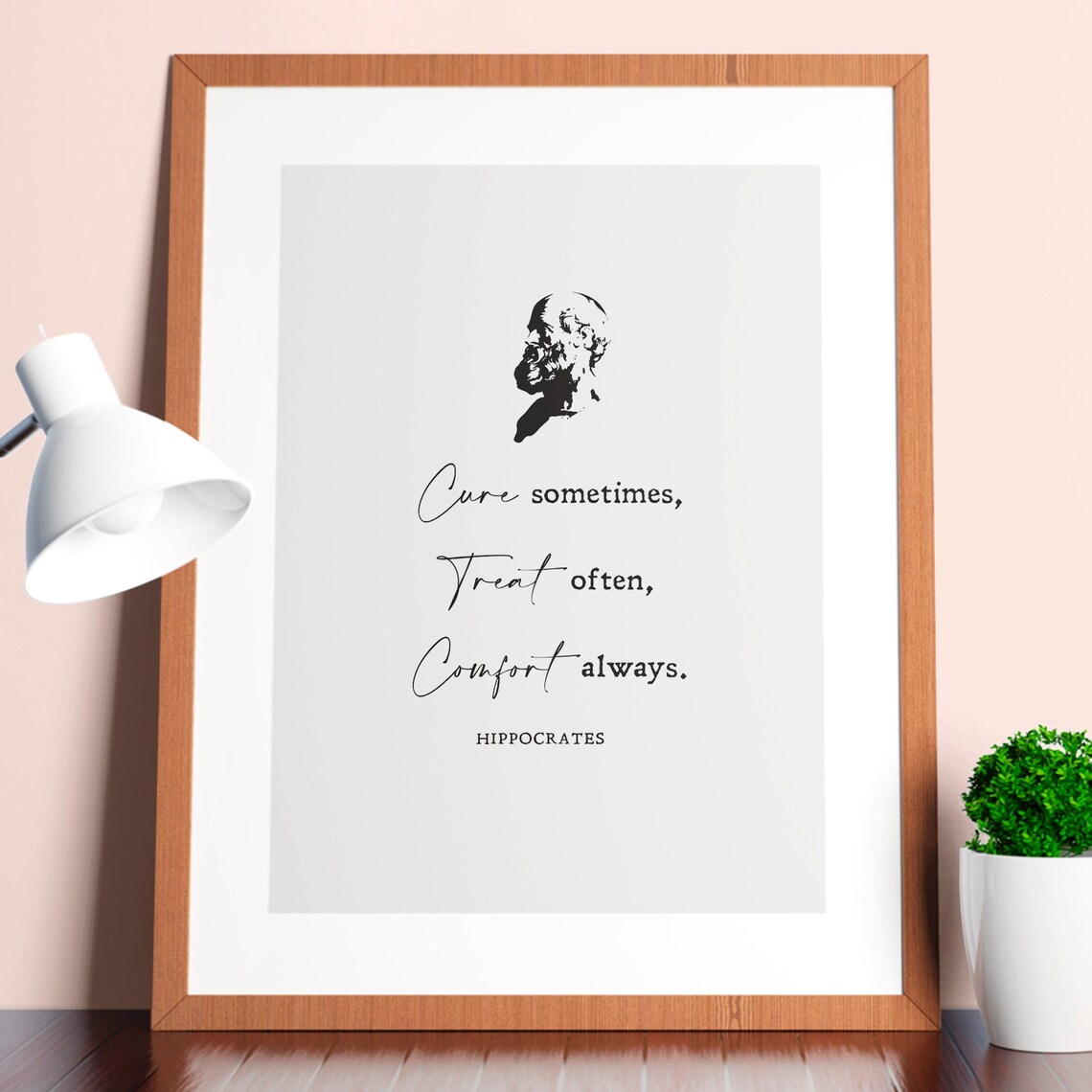 Hippocrates Minimalist Quote Art Print for Nurses - Image 3
