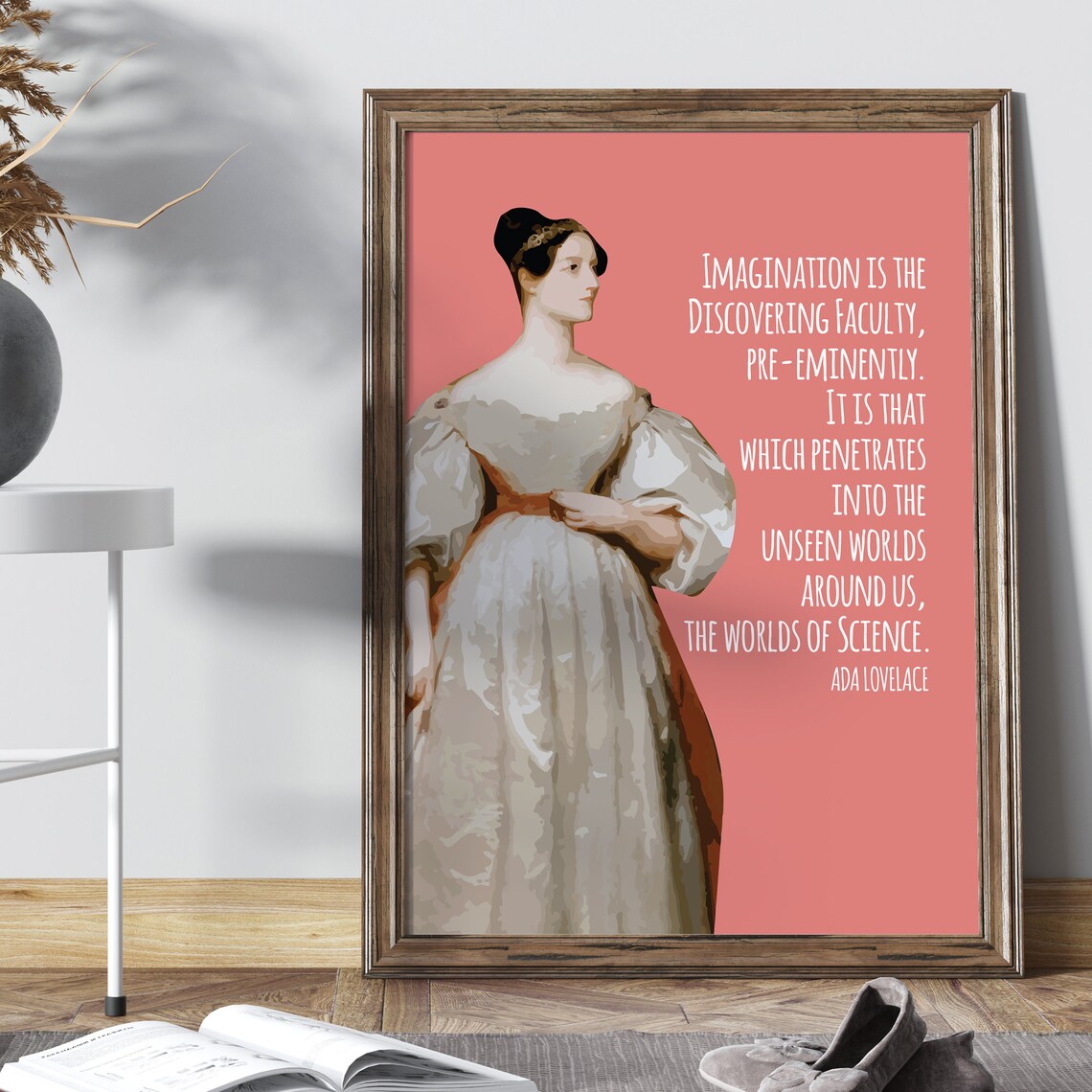 Ada Lovelace Imagination Quote Feminist Portrait Illustration Poster - Image 2