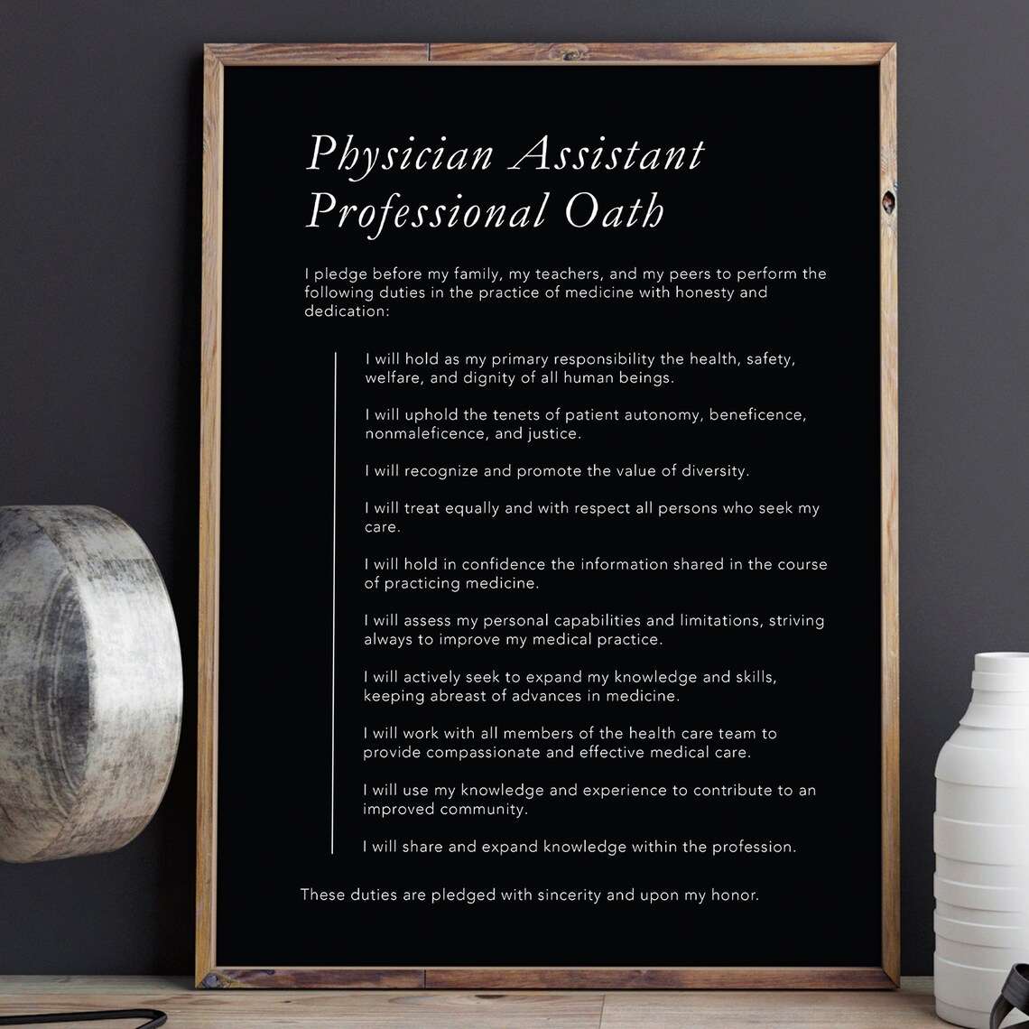 Physician Assistant Professional Oath Pa Gift Graduation Medicine Health Frontliner Physical Print No Frame Included - Image 3