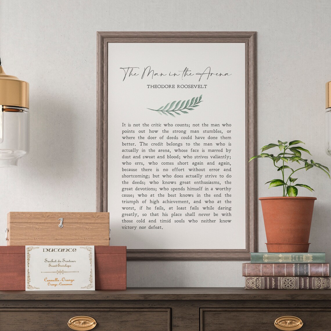 The Man in the Arena, Teddy Roosevelt Quote Art