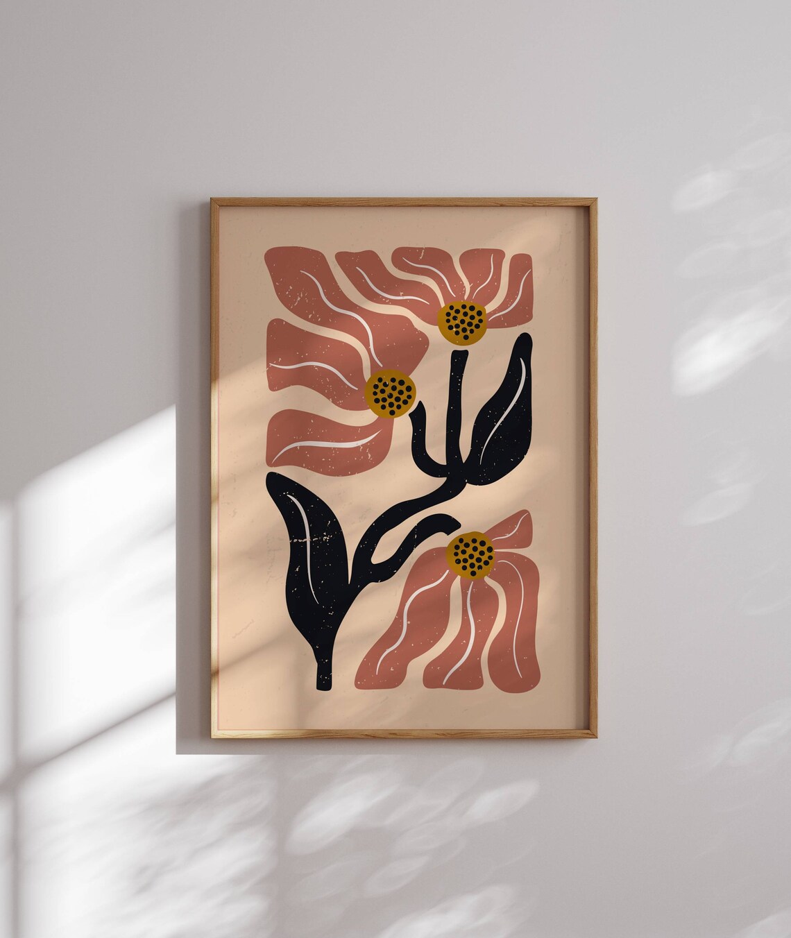 Groovy Floral Abstract Matisse Style Botanical Poster
