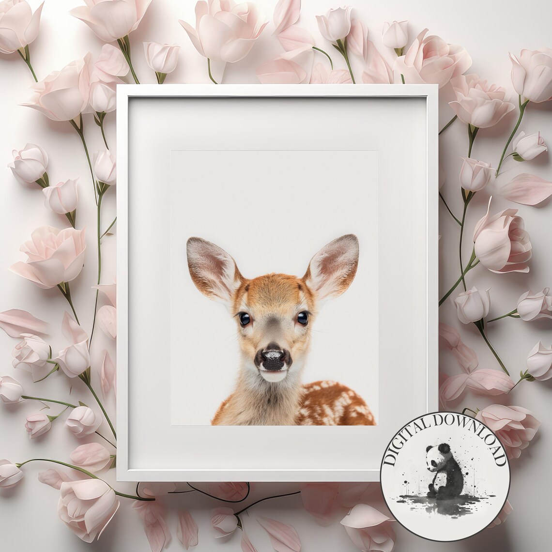 Sweet Baby Deer Fawn Nursery Portrait Animal Photography Wall Art