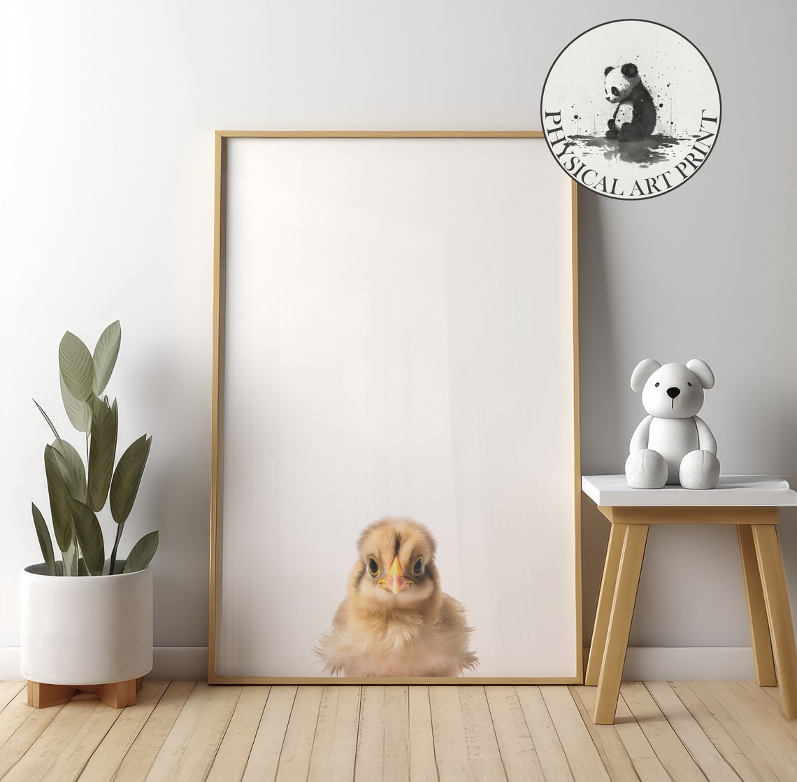 Chick Wall Art Physical Print Animal Illustration Nursery Decor Infant Matte Poster