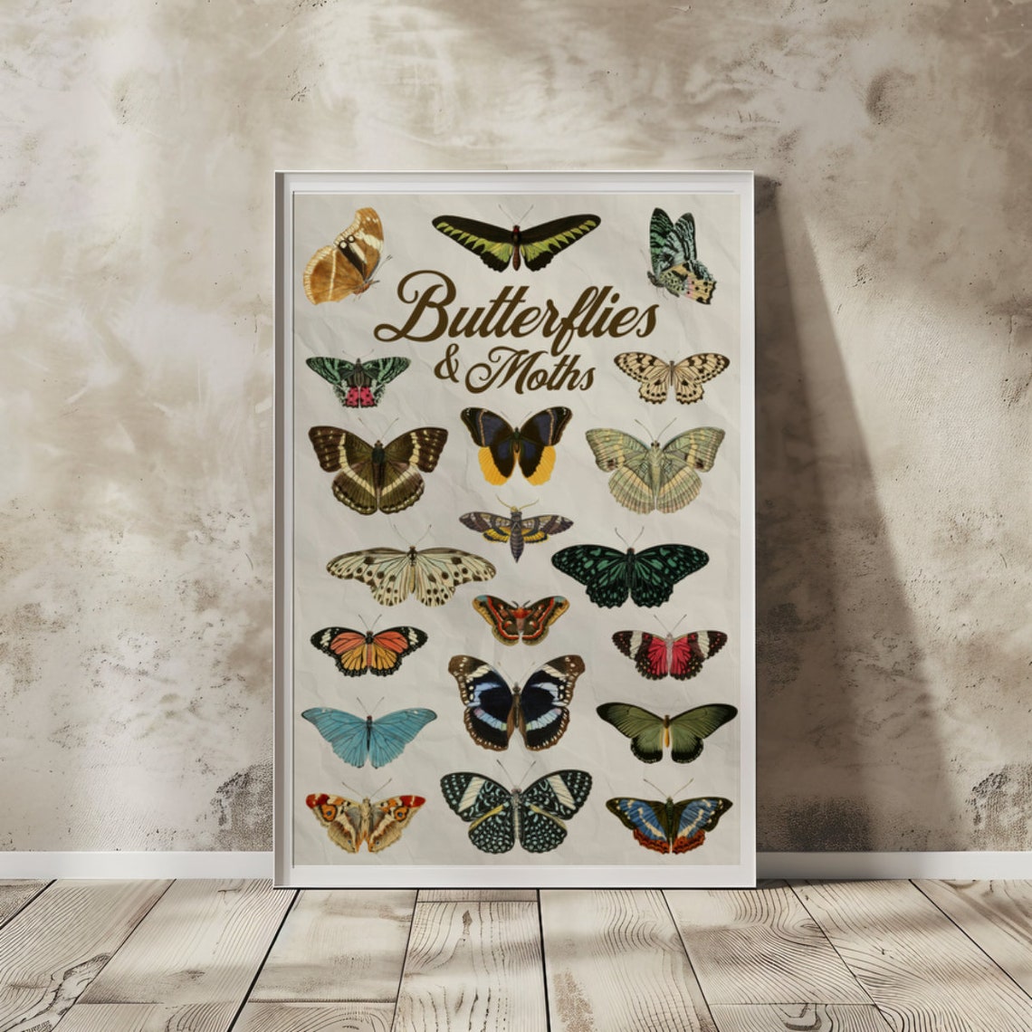 Vintage Butterflies And Moths Wall Art Instant - Image 3