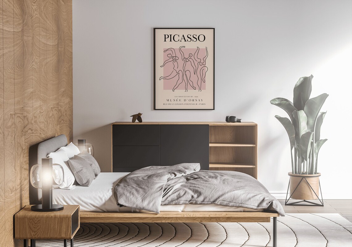 Picasso Dance Minimalist Bedroom Art Print - Image 2