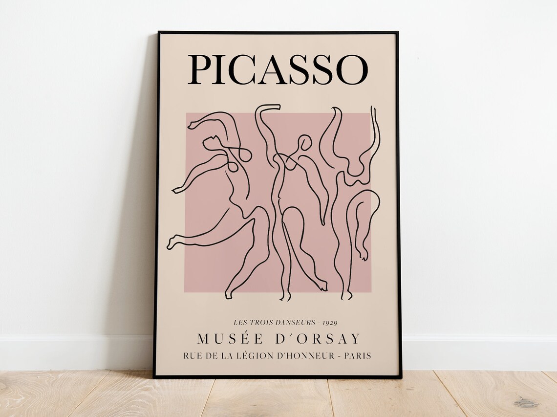 Picasso Dance Minimalist Bedroom Art Print