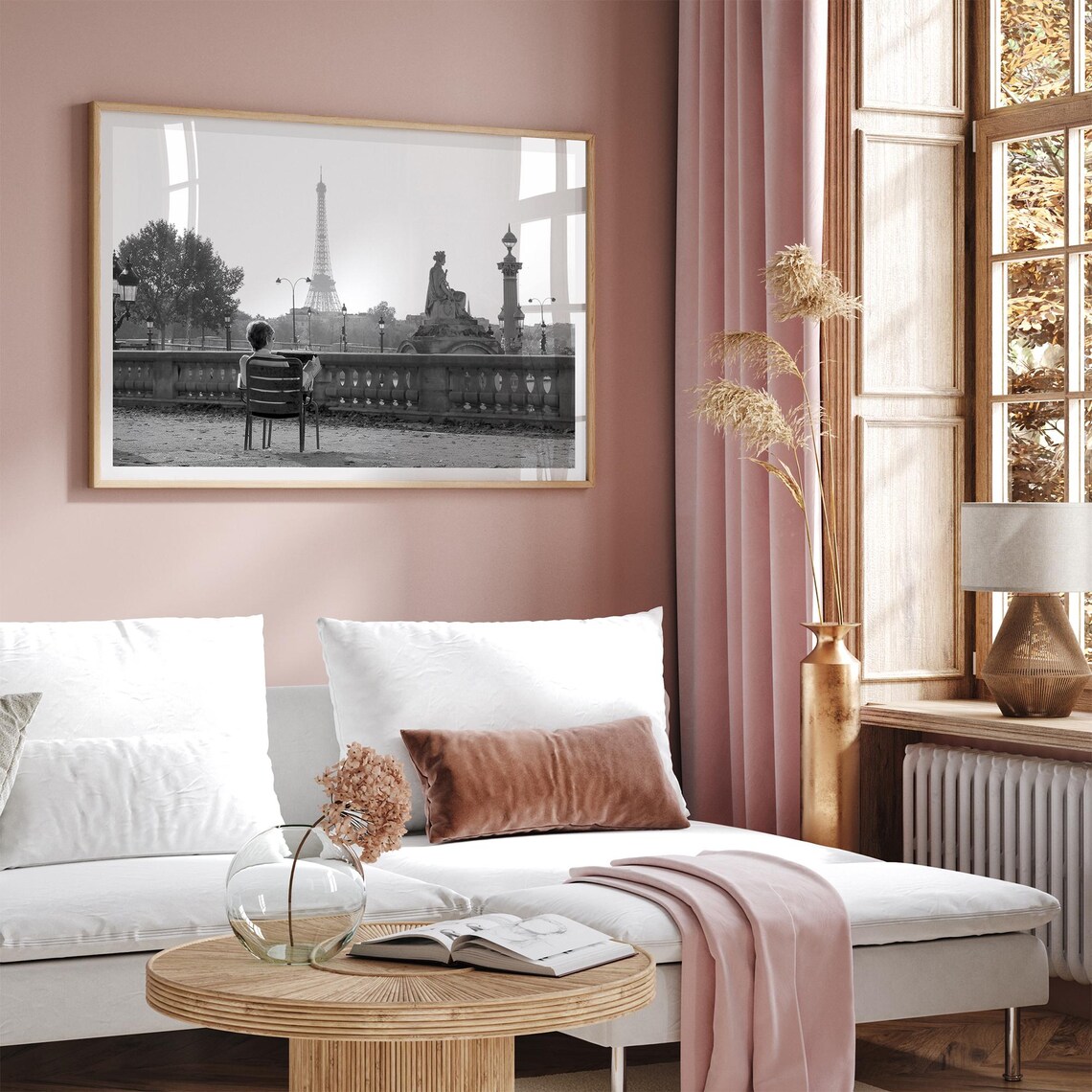Paris Black-and-White Woman Reading Art Print - Image 5