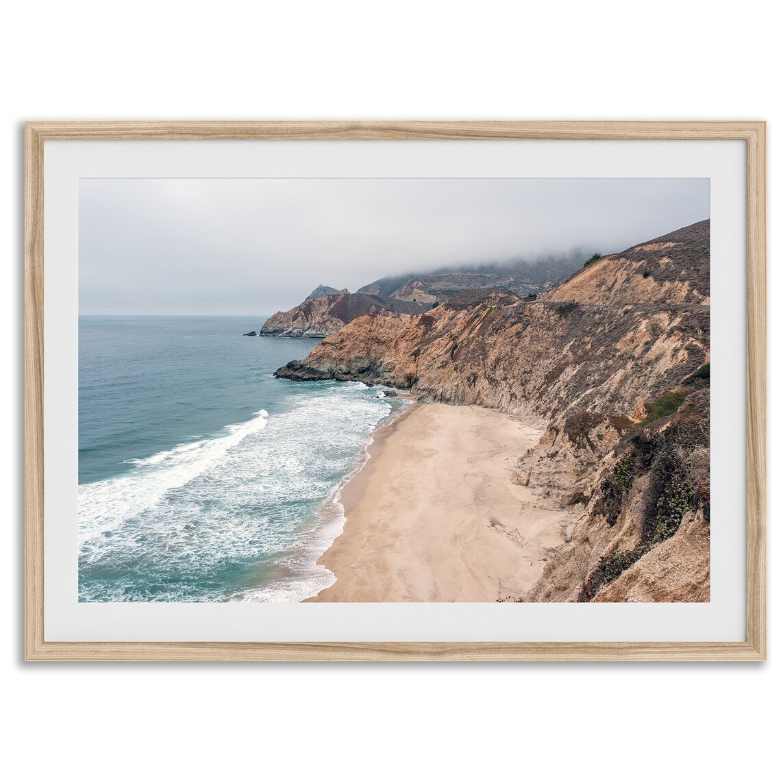 Northern California Beach Art Print, Coastal Surf