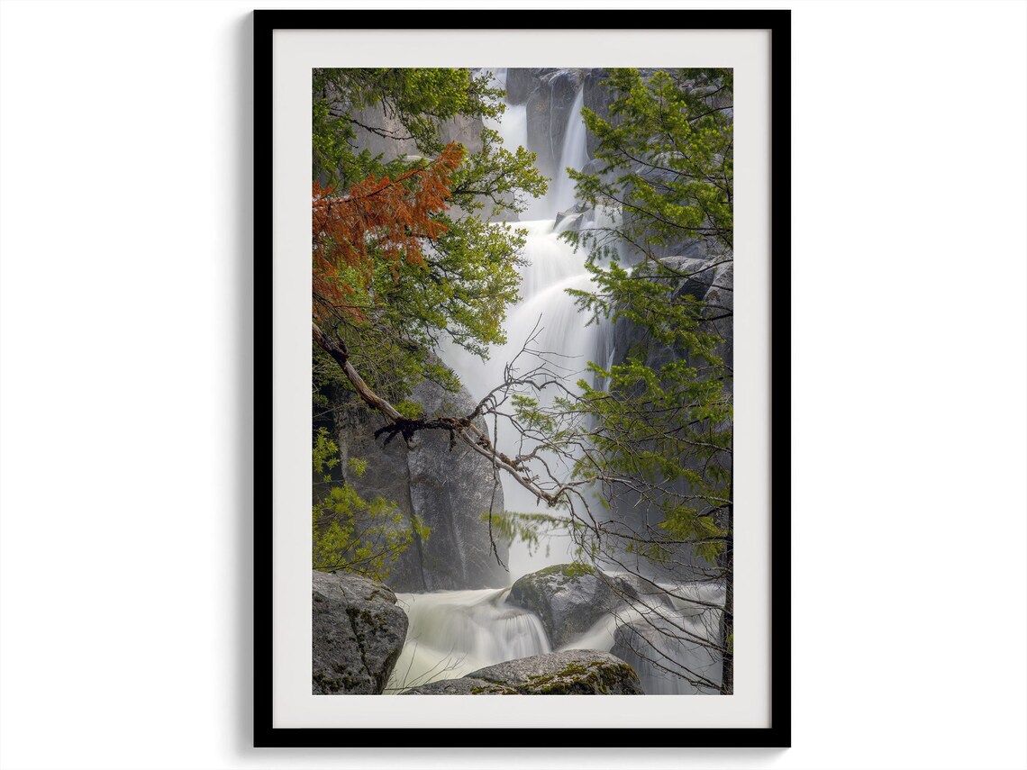 Yosemite Waterfall Minimalist Mountain Art Print - Image 5