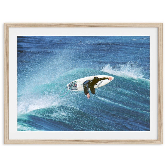 Blue Surf Fine Art Photography Print Coastal Surfing Wall Art Framed Or Unframed Ocean Lifestyle Beach Poster For Home Decor