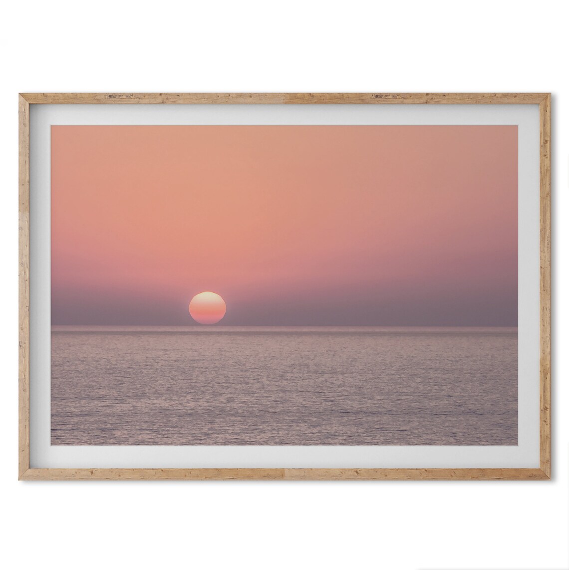 Abstract Ocean Sunset, Minimalist California Beach