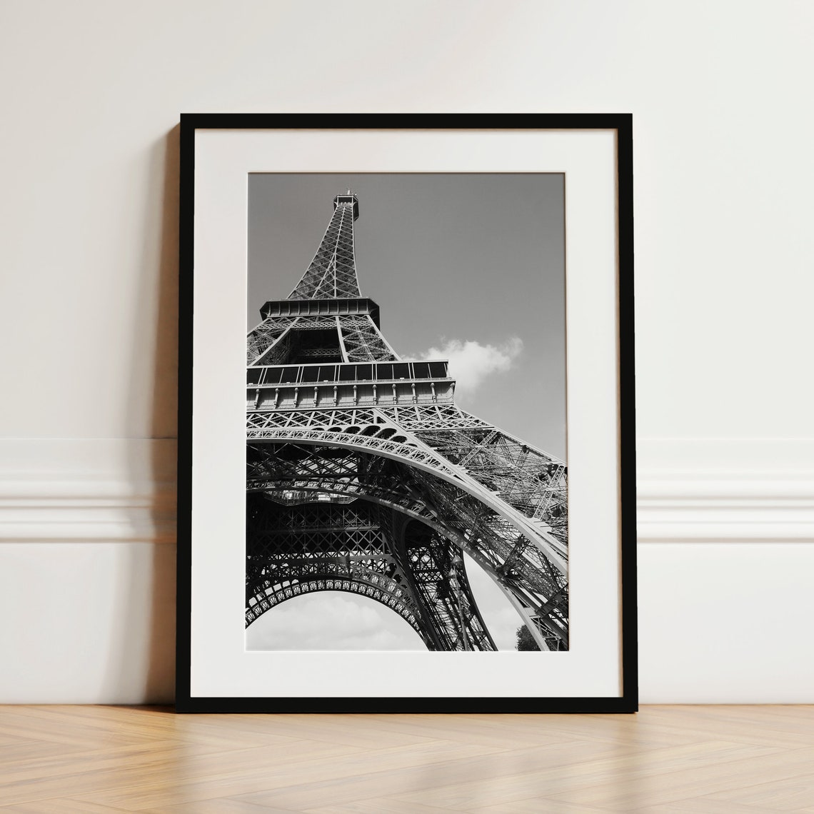 Eiffel Tower From Below Black And White Paris Iron Architecture Poster - Image 3