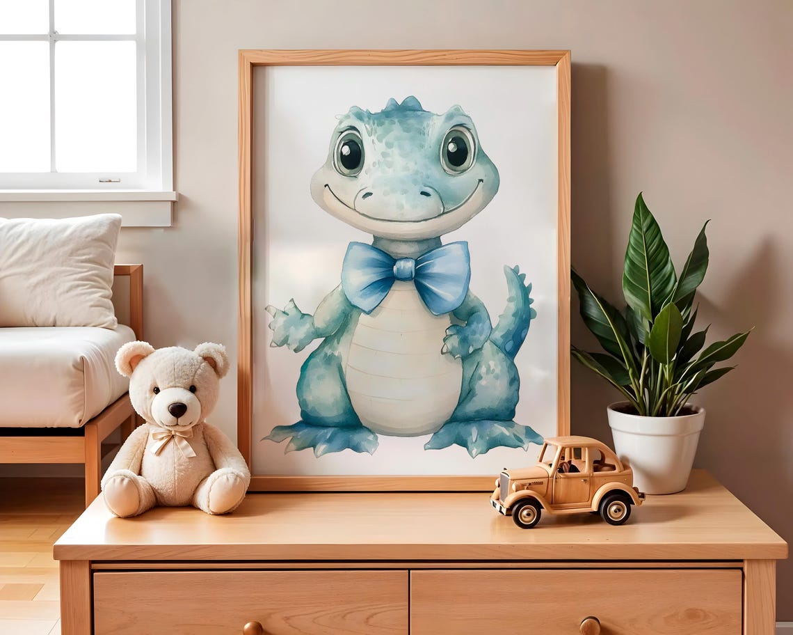 Dinosaur Nursery Decor Baby Room Wall Art Nursery Decor Prints Animal Boho Kids Room Decor Instant - Image 2