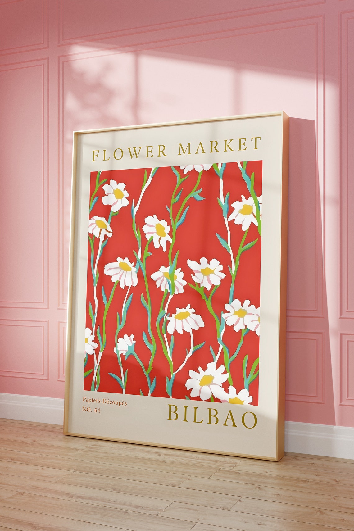 Bilbao Flower Market White Daisy Botanical Gallery Wall Print - Image 3