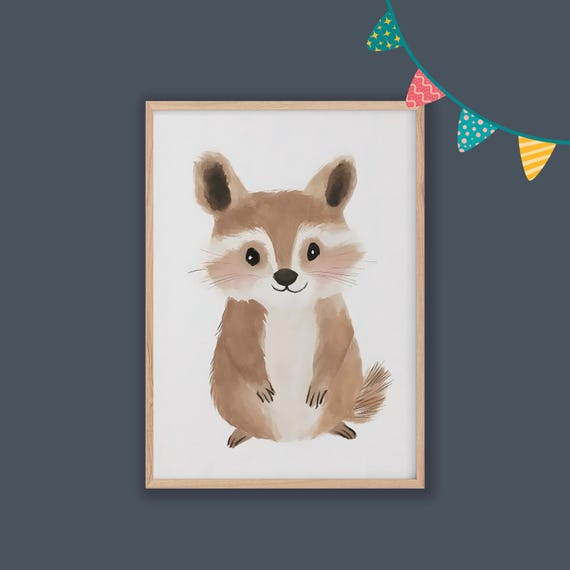 Nursery Decor Baby Room Wall Art Nursery Decor Prints Animal Boho Kids Room Decor Instant Playroom Print