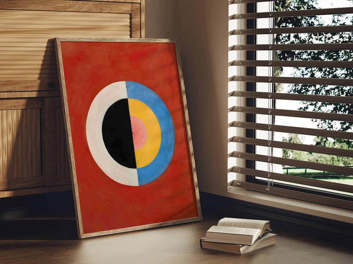 Hilma af Klint Concentric Circles Red Geometric Abstract Art Poster - Image 5