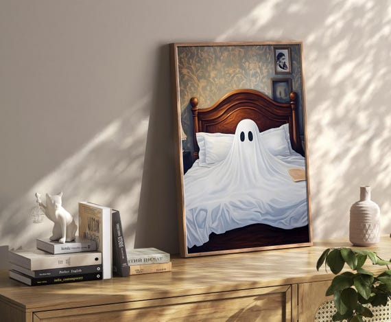 Trendy Halloween Decoration Poster Vintage Dark Academia Print Retro Decor Apartment Moody Wall Art Instant