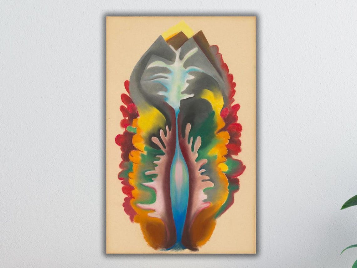 Georgia Okeeffe Seaweed And Water Abstract Floral Modern Art Print